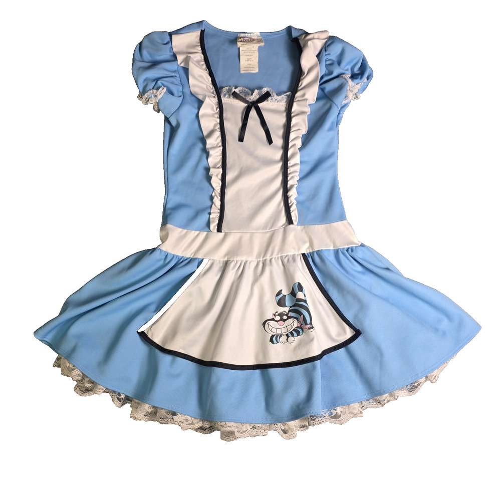 California Costumes Girls Tween Alice Dress Blue White Lace Trim - Large (10/12)